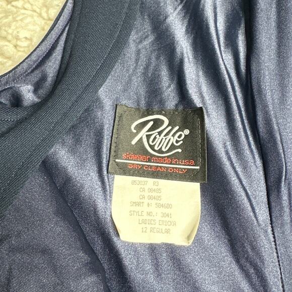 Roffe Skiwear Made in The USA Navy Sexy Bibs Snow Pants Gorpcore Outdoorsy - Picture 3 of 10